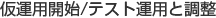 仮運用開始/テスト運用と調整