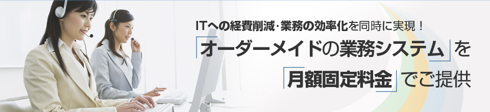 ITへの経費削減・業務の効率化を同時に実現！「オーダーめいどの業務システム」を「月額固定料金」でご提供